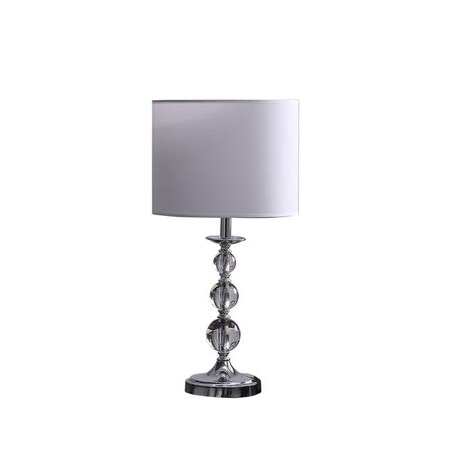 Ore International Ore International HBL2469 19 in. Ascending Solid Crystal Orbs Chrome Table Lamp; Chrome Silver HBL2469